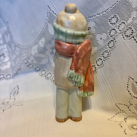 Vintage Ensco Kinka Christmas Boy Figurine 8" Porcelain Made in Japan Figurine - Picture 2 of 3
